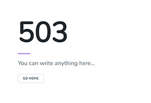 Screenshot of the message: you can write anything here. It shows on the Laravel down page